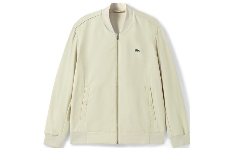 Lacoste Beige Solid Zip-Up Casual Jacket SS22 Collection BH1286-68S
