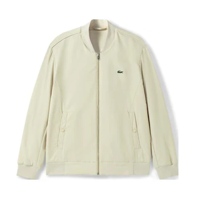 Lacoste Beige Solid Zip-Up Casual Jacket SS22 Collection BH1286-68S