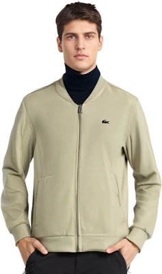 Lacoste Beige Solid Zip-Up Casual Jacket SS22 Collection BH1286-68S Shop Lacoste Beige Solid Zip-Up Casual Jacket SS22 Collection BH1286-68S
