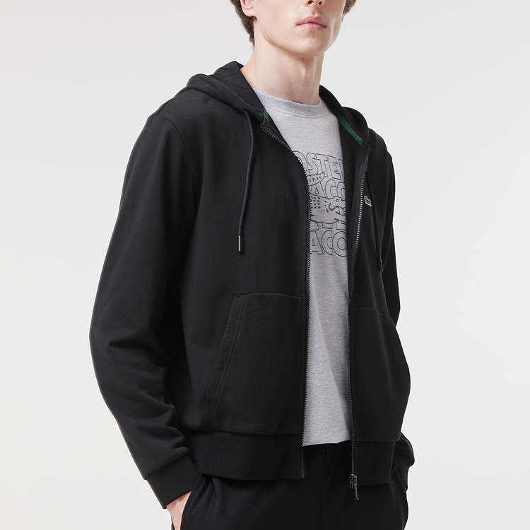 Lacoste Black Breathable Comfortable Hoodie Long Sleeve Sweatshirt SH1642-031 圖 4