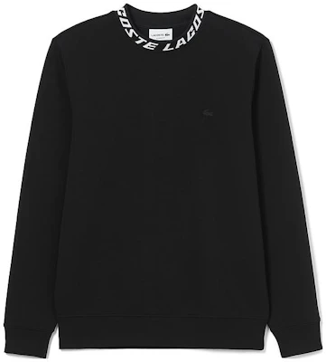 Lacoste Black Crewneck Sweatshirt with Letter Logo Long Sleeves SH5690-031 Buy Lacoste Black Crewneck Sweatshirt with Letter Logo Long Sleeves SH5690-031
