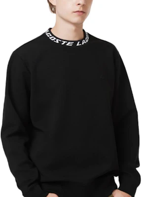 Lacoste Black Crewneck Sweatshirt with Letter Logo Long Sleeves SH5690-031 Purchase Lacoste Black Crewneck Sweatshirt with Letter Logo Long Sleeves SH5690-031