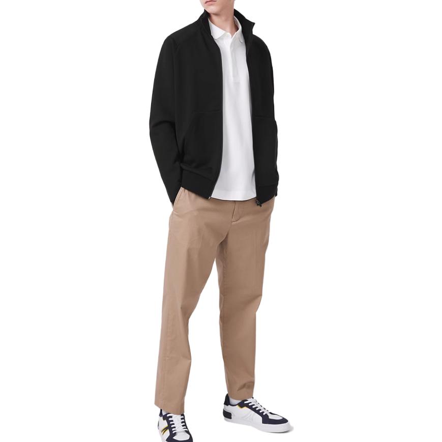 Lookbook Lacoste Black Full-Zip Stand Collar Sweatshirt SS23 SH2702-031