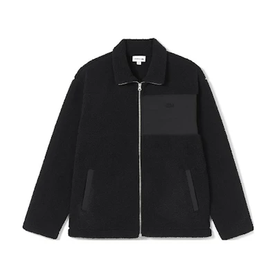 Lacoste Black Logo Casual Loose-Fit Long-Sleeve Jacket SH6804-031