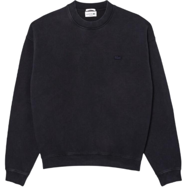 LACOSTE Black Relaxed Fit Crewneck Pullover Long-Sleeve Sweatshirt SH2837-031