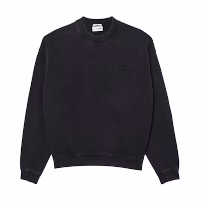 LACOSTE Black Relaxed Fit Crewneck Pullover Long-Sleeve Sweatshirt SH2837-031