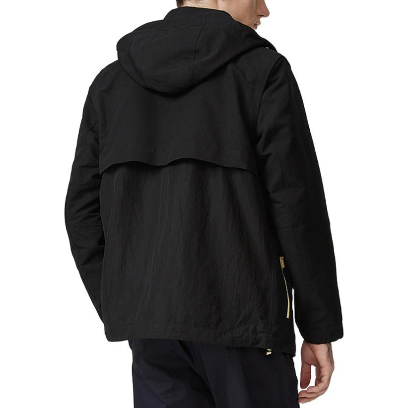 Lookbook Lacoste Black Solid Color Hooded Jacket BH9501-031