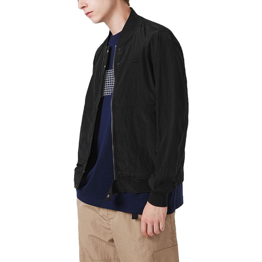 Purchase Chaqueta Negra Lacoste Lisa con Cremallera y Cuello Alto. BH0977-031