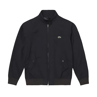 LACOSTE Black Solid Zip-Up Raglan Sleeve Jacket BH063LJ-031