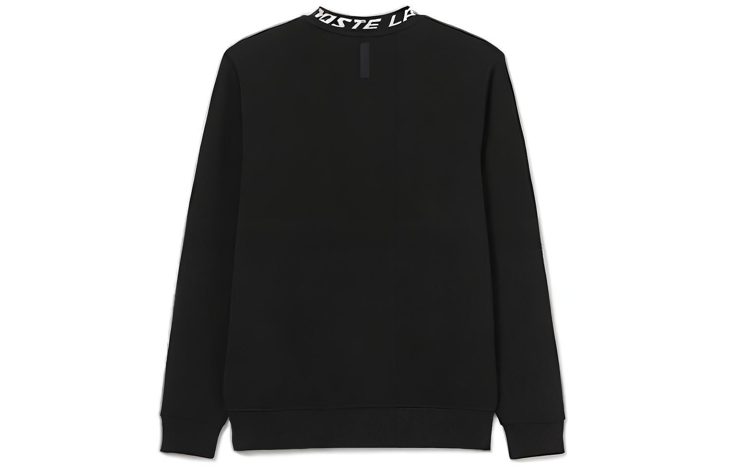 Lookbook Lacoste Black SS23 Solid Color Crewneck Long-Sleeve Sweatshirt SH5690