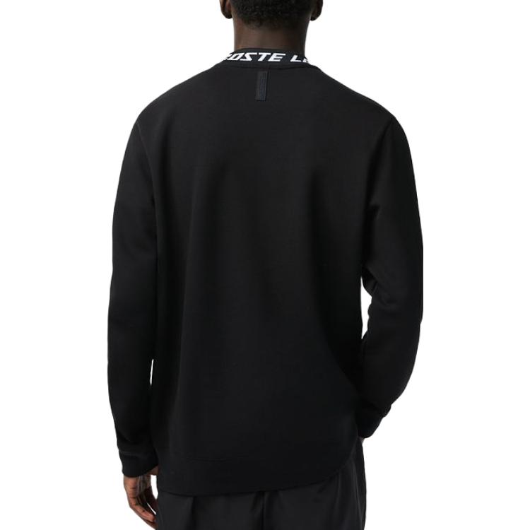 Purchase Lacoste Black SS23 Solid Color Crewneck Long-Sleeve Sweatshirt SH5690