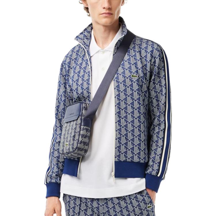 Lookbook Lacoste Blue Embroidered Logo Long Sleeve Sweatshirt SH1368-QIE