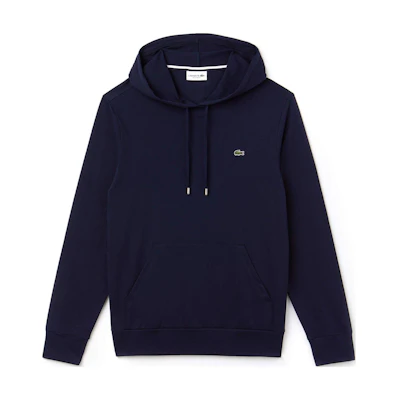 LACOSTE Blue Hooded Cotton T-Shirt Logo Animal Print Long-Sleeve Hoodie TH9349-166