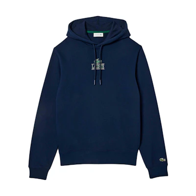 LACOSTE Blue Printed Hoodie Pullover Long Sleeve Sweatshirt SH5643-166