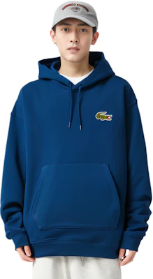 Lacoste Blue Unisex Hoodie with Embroidered Logo - Comfortable & Loose Fit SH2754-HBM Lookbook Lacoste Blue Unisex Hoodie with Embroidered Logo - Comfortable & Loose Fit SH2754-HBM