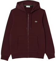 Lacoste Bordeaux Fleece Zip-Up Sweatshirt SH9626-BZD Lacoste Bordeaux Fleece Zip-Up Sweatshirt SH9626-BZD
