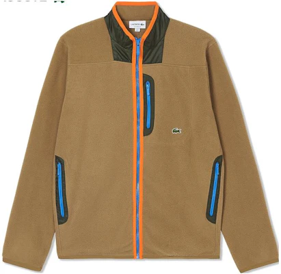 Lacoste Brown & Green Colorblock Casual Track Jacket SH0222-135470 Buy Lacoste Brown & Green Colorblock Casual Track Jacket SH0222-135470