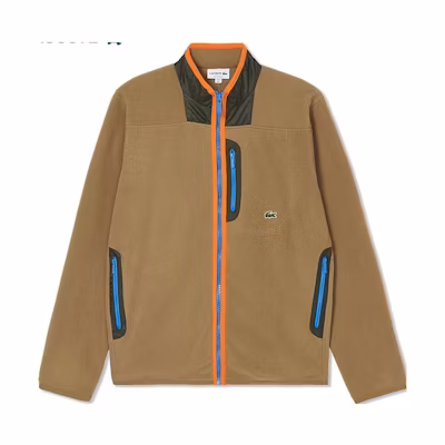 Lacoste Brown & Green Colorblock Casual Track Jacket SH0222-135470