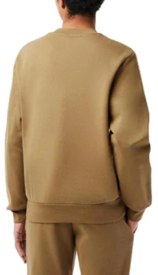 Lacoste Brown Crewneck Long-Sleeve Sweatshirt with Animal Patch Design SH9608SIX Shop Lacoste Brown Crewneck Long-Sleeve Sweatshirt with Animal Patch Design SH9608SIX