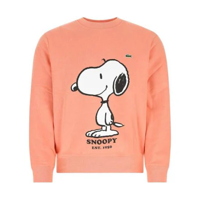 LACOSTE Cartoon Graphic Crewneck Sweatshirt Pink Orange SH77655MM