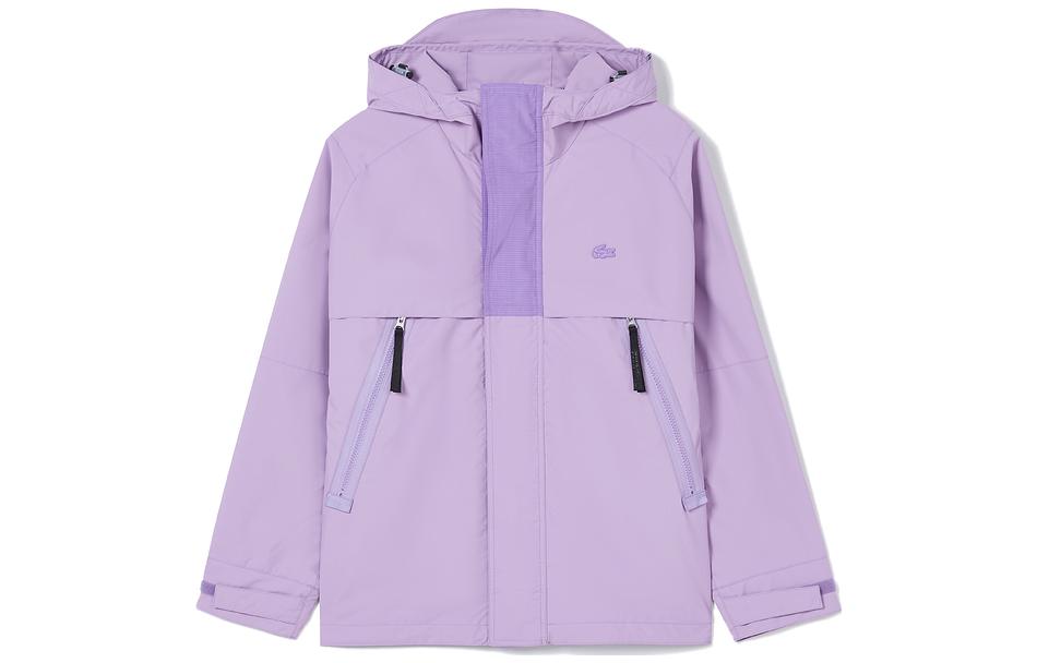 Lacoste Casual Loose Fit Purple Zip-Up Hoodie Jacket BH0544-143942-GFU