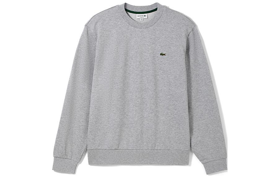 Lacoste Classic Logo Crewneck Pullover Sweatshirt Grey Casual Fashion SH2564-132363