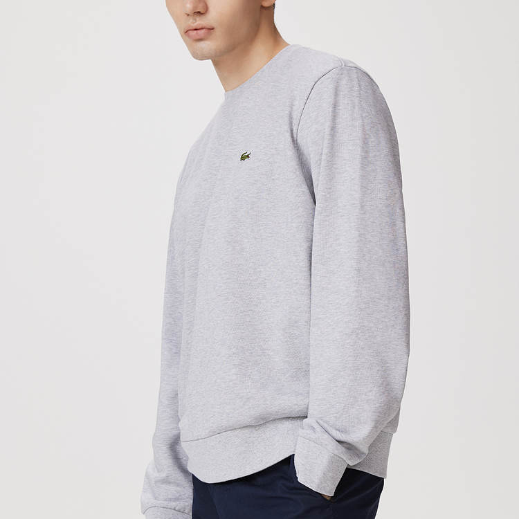 Lacoste Classic Logo Crewneck Pullover Sweatshirt Grey Casual Fashion SH2564-132363 圖 4