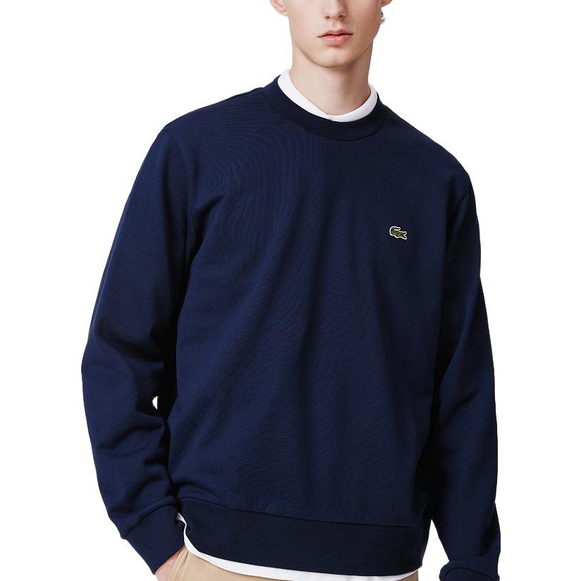 Lacoste Classic Navy Blue Crewneck Sweatshirt with Embroidered Logo SH2564-166 圖 3