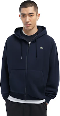 Lacoste Classic Navy Blue Logo Hoodie - Casual, Sporty, Retro Style SH2566-166 Details for Lacoste Classic Navy Blue Logo Hoodie - Casual, Sporty, Retro Style SH2566-166