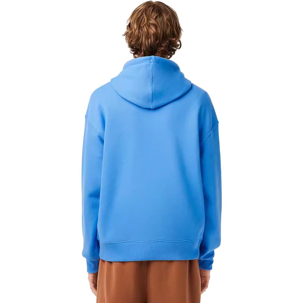 Shop LACOSTE 經典款大鱷魚Logo連帽衫 男女藍色休閒長袖上衣 SH6404-L99