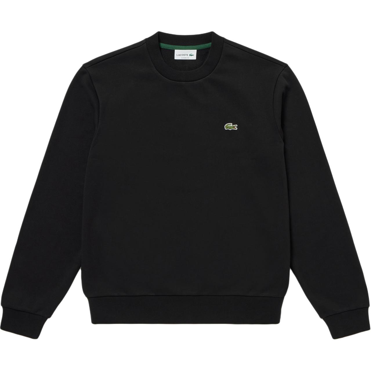 Lacoste Classic Retro Logo Crewneck Sweatshirt Black Casual and Comfortable SH1645-031