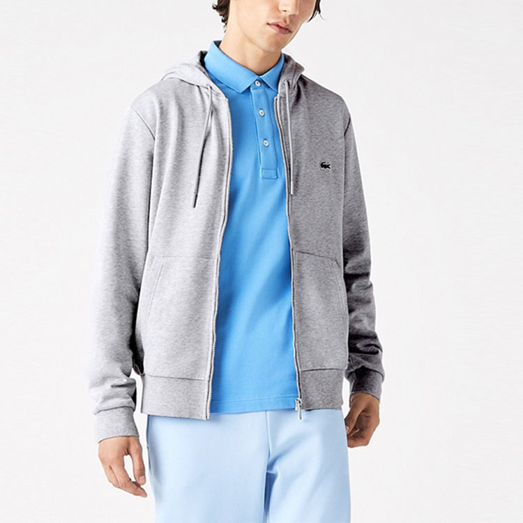 Lacoste Classic Vintage Logo Hoodie Silver Grey Casual Sportswear SH2566-CCA 圖 5
