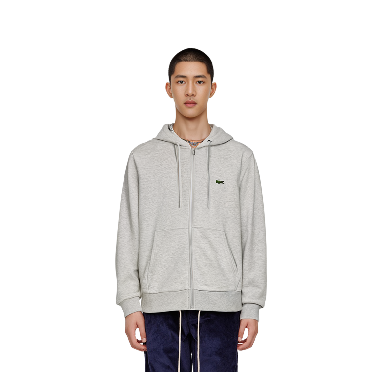 Lacoste Classic Vintage Logo Hoodie Silver Grey Casual Sportswear SH2566-CCA 圖 6