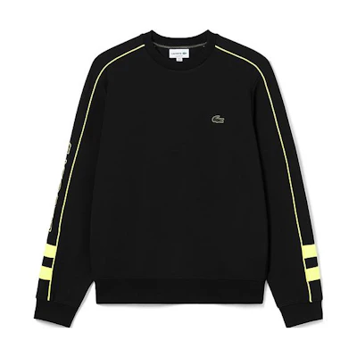 Lacoste Colorblock Crewneck Pullover Sweatshirt Black SH1435