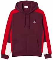 Lacoste Colorblock Zip Hoodie Bordeaux/Red/White SH1301-IGW Lacoste Colorblock Zip Hoodie Bordeaux/Red/White SH1301-IGW