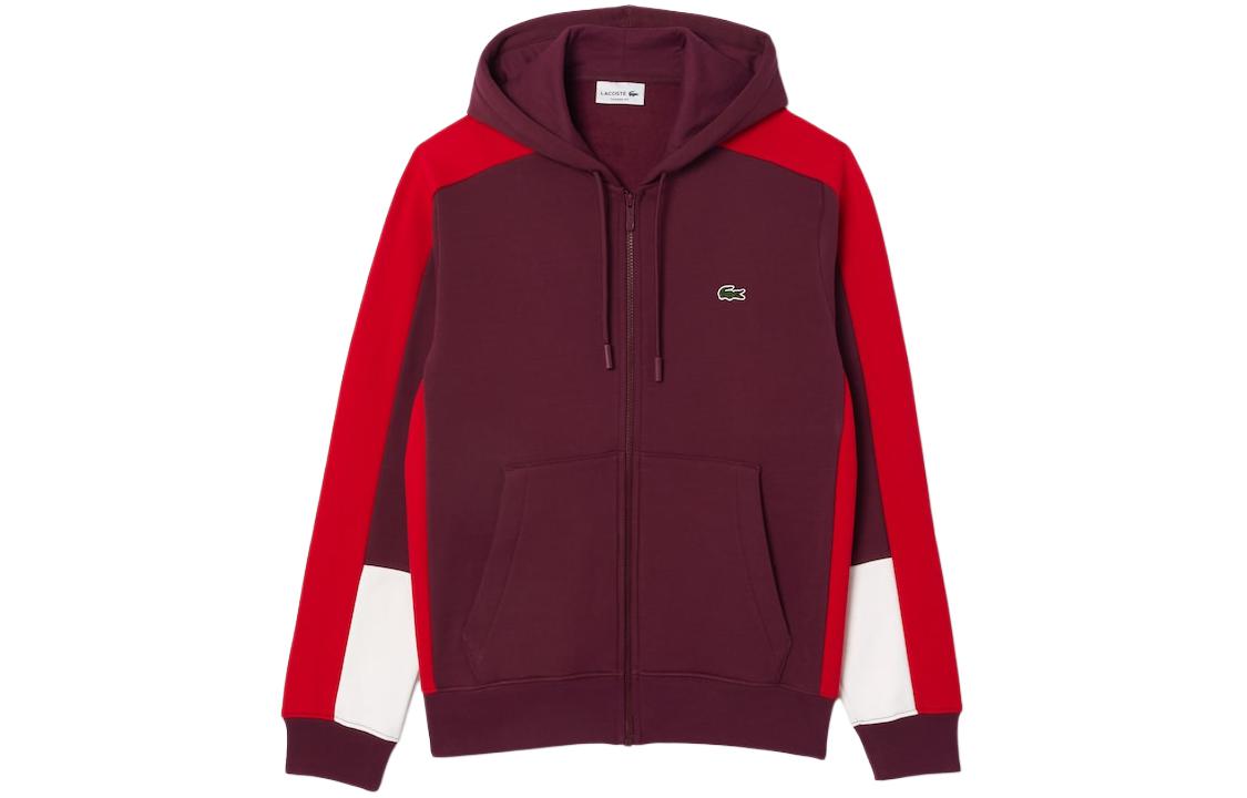 Order Lacoste Colorblock Zip Hoodie Bordeaux/Red/White SH1301-IGW