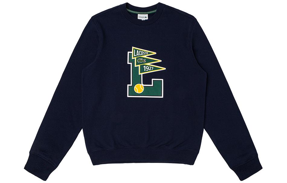 Lacoste Crewneck Pullover Sweatshirt with Graphic Lettering SH7419