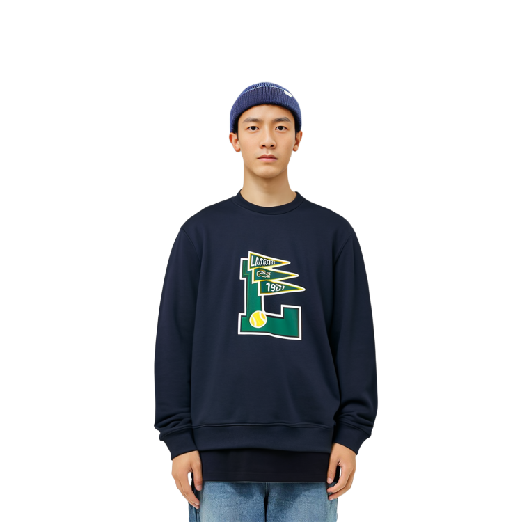 Lacoste Crewneck Pullover Sweatshirt with Graphic Lettering SH7419 圖 5