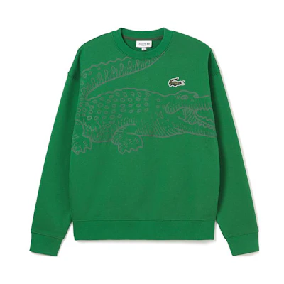 Lacoste France FW23 Green Crewneck Long Sleeve Sweatshirt SH8248-CNQ