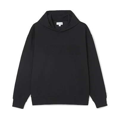 Lacoste France Logo Embossed Pullover Hoodie Men’s Black SH0094-138060