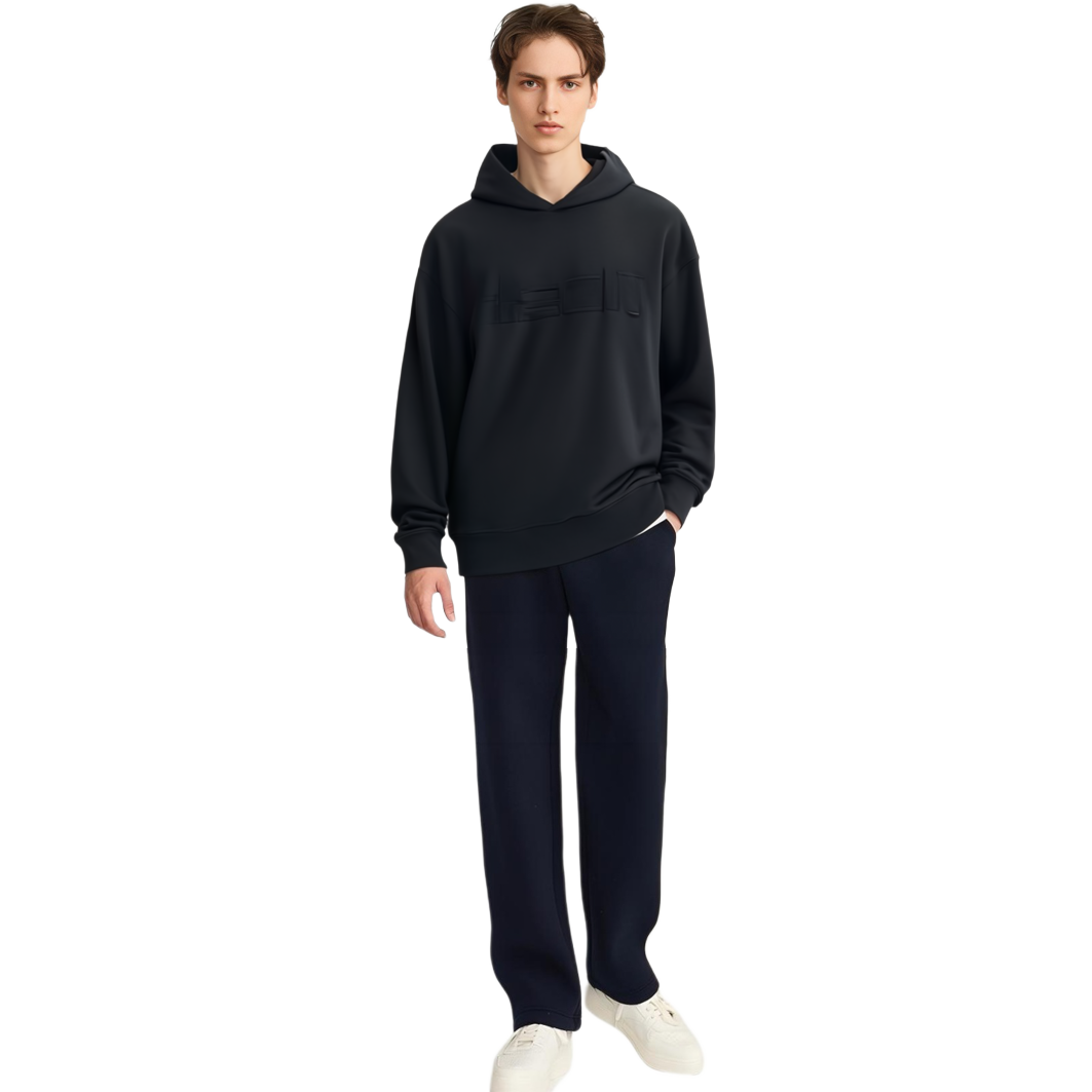 Details for Lacoste France Logo Embossed Pullover Hoodie Men’s Black SH0094-138060