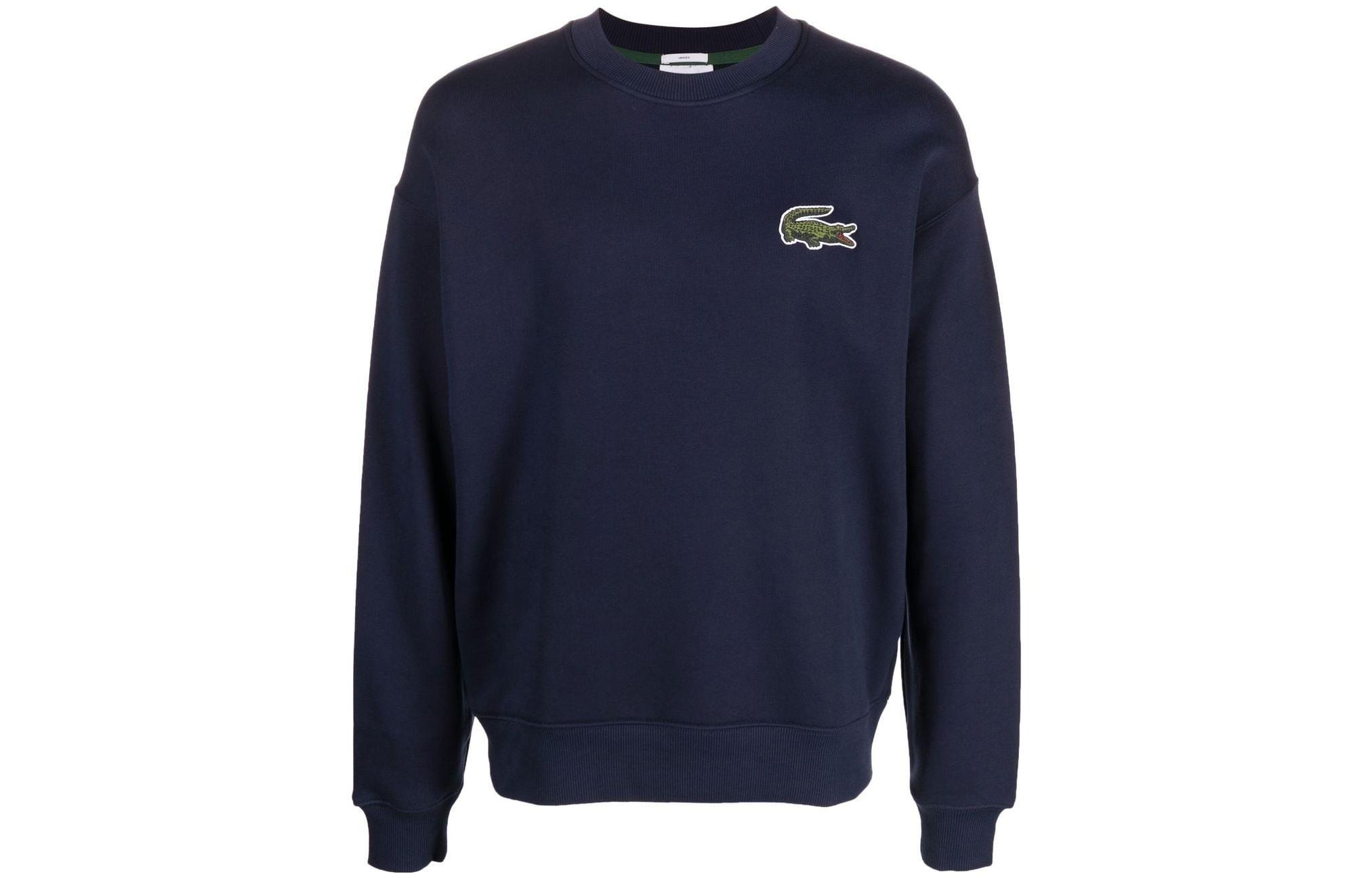 LACOSTE France SS23 Logo Embroidered Crewneck Sweatshirt Unisex Royal Blue SH6405166