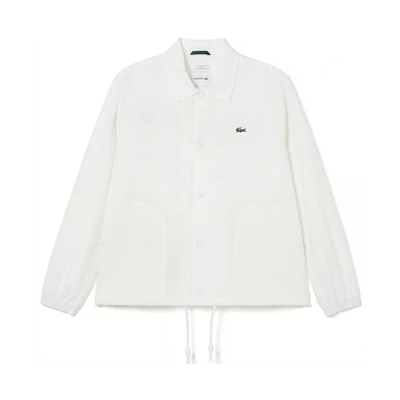 LACOSTE France White Logo Printed Single-Breasted Long-Sleeve Jacket Unisex. BH9248-70V