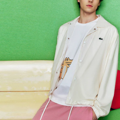 ラコステ フランス ホワイトロゴ シングルブレスト 長袖ジャケット ユニセックス。 BH9248-70V Purchase ラコステ フランス ホワイトロゴ シングルブレスト 長袖ジャケット ユニセックス。 BH9248-70V