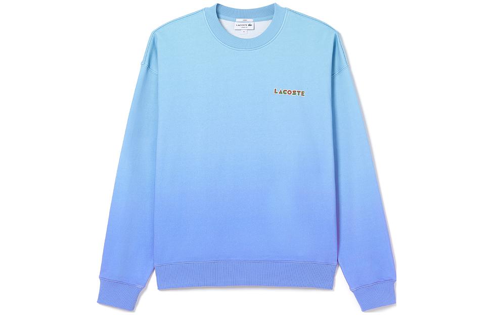 LACOSTE French Gradient Print Sweatshirt Unisex Blue SH9229