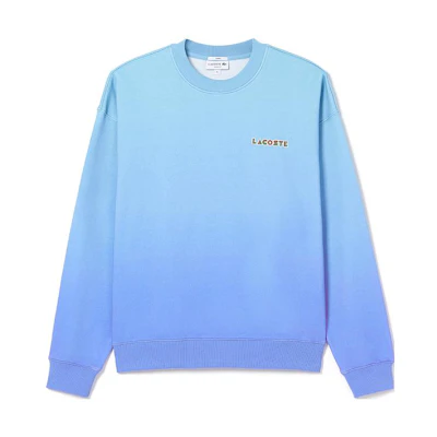 LACOSTE French Gradient Print Sweatshirt Unisex Blue SH9229