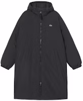 LACOSTE FW22 Black Hooded Cotton Jacket with Letter Print Design. BH2381-031 LACOSTE FW22 Black Hooded Cotton Jacket with Letter Print Design. BH2381-031