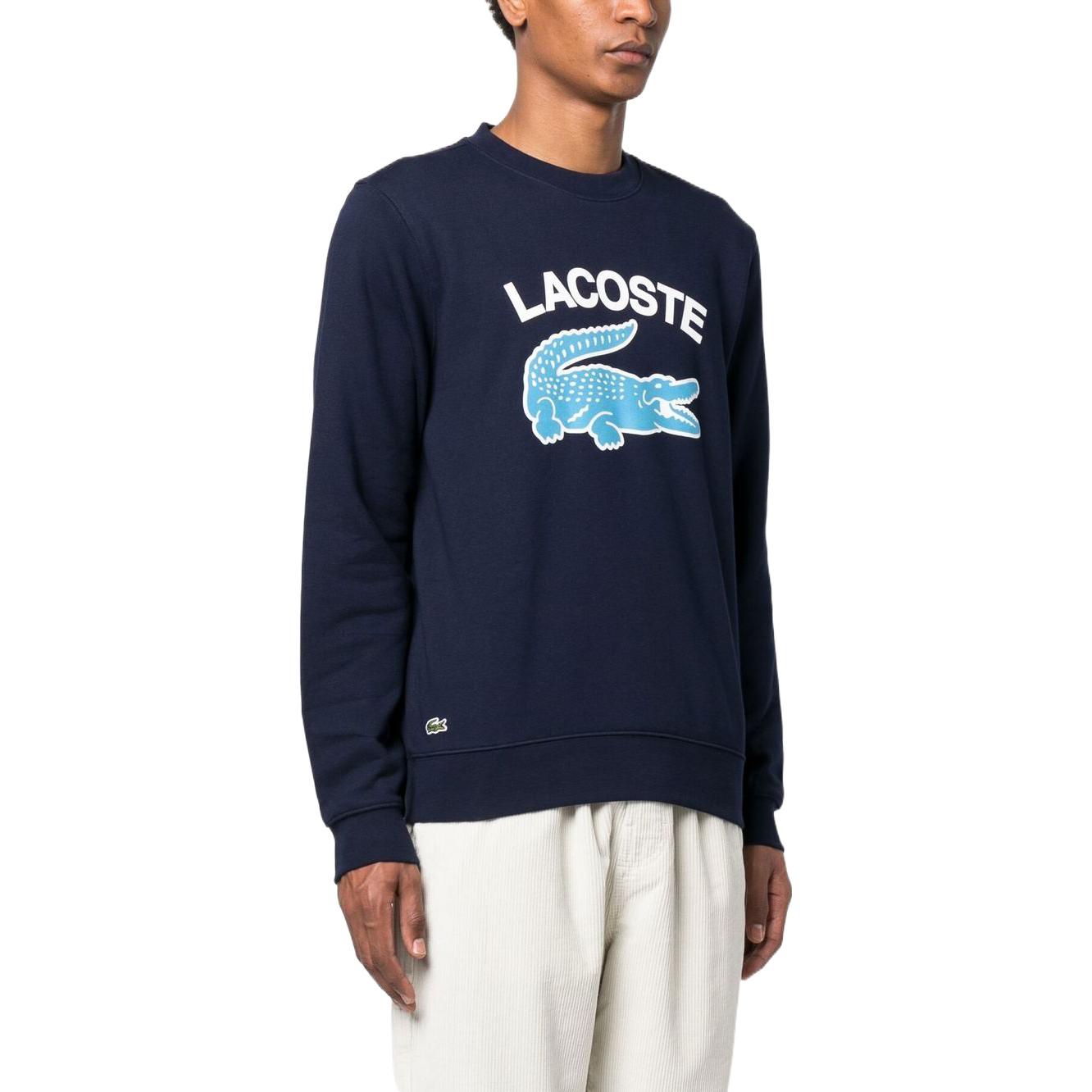 Purchase LACOSTE FW22 海軍藍Logo印花圓領衛衣。 SH9689166