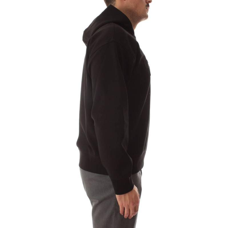 Purchase Lacoste FW22 Black Hoodie with Solid Color Logo Print SH00948396