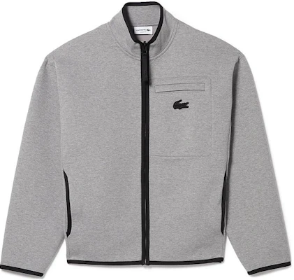 LACOSTE FW22 Embroidered Stand Collar Zip Jacket Grey Casual Outerwear SH2089-YRD Buy LACOSTE FW22 Embroidered Stand Collar Zip Jacket Grey Casual Outerwear SH2089-YRD
